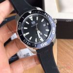 Swiss Tag Heuer Aquaracer 300M Sapphire Quartz Watches Black Rubber Strap